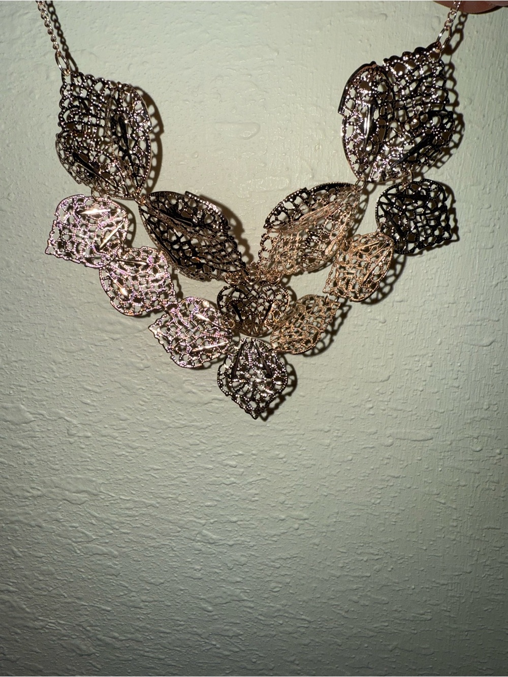 Rose gold statement necklace